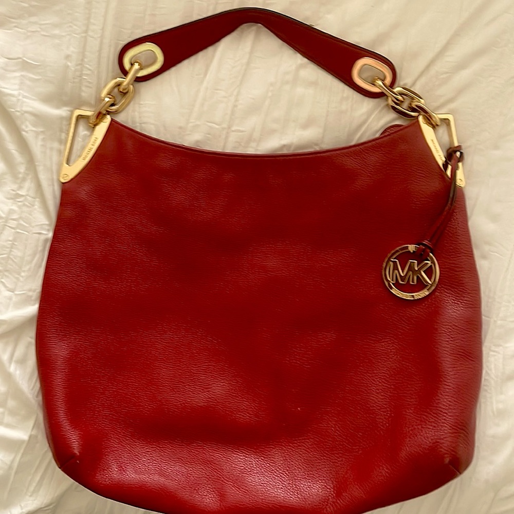 Michael Kors luxurious supple red leather vintage bag. Very high quality